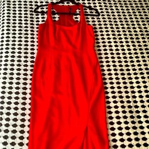 Jay Godfrey scoop neck midi length dress with slit